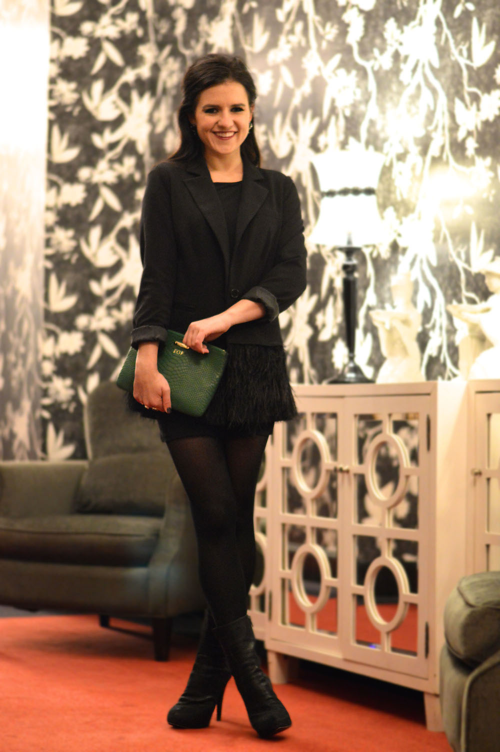 Black Feather Jacket