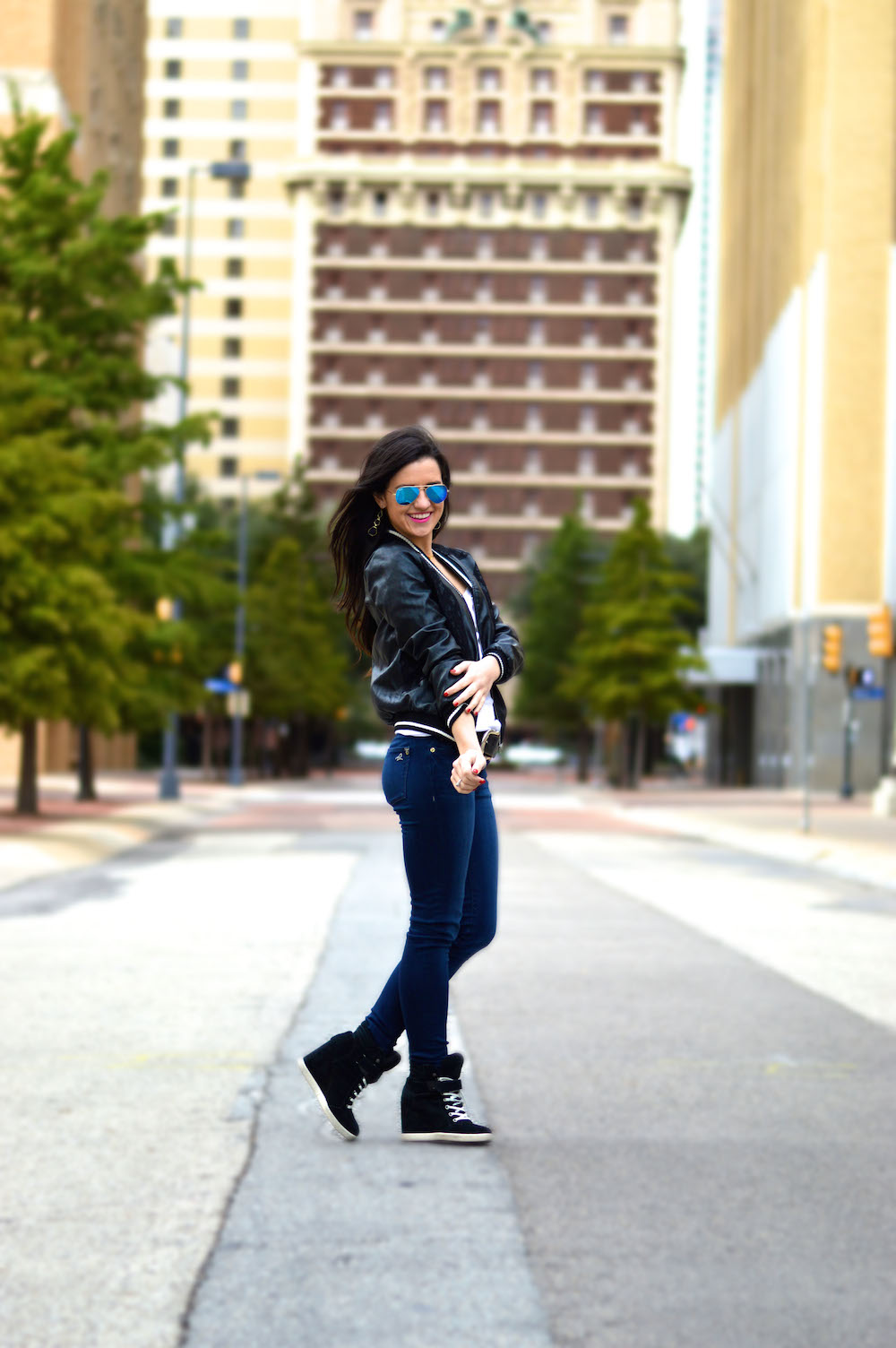 leather varsity jacket