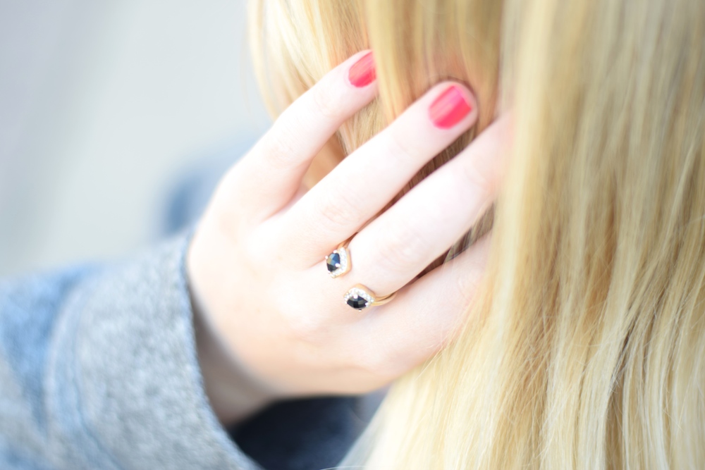 black stud ring