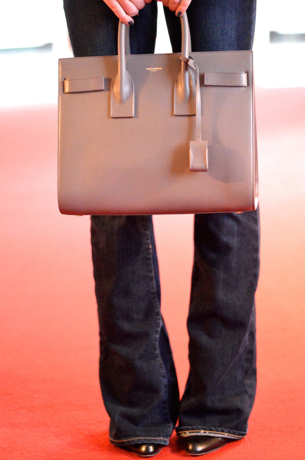 Gray Saint Laurent Bag Medium