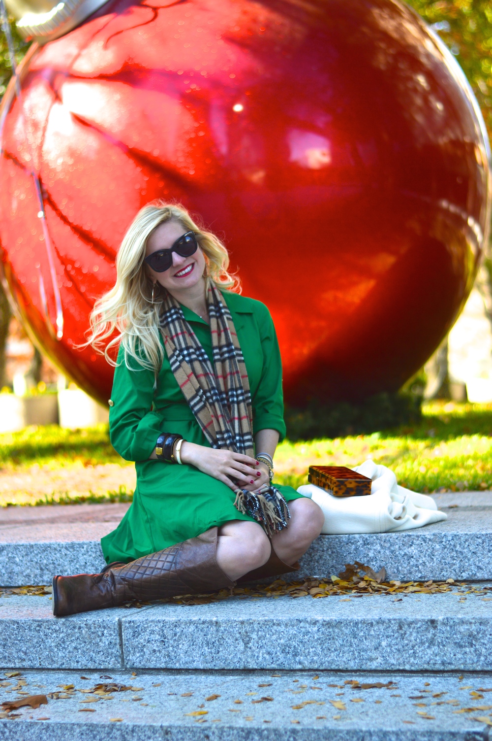 Green Shirt Dress