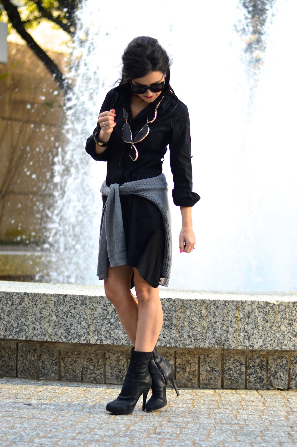 Kiki Lynn Black Shirt Dress