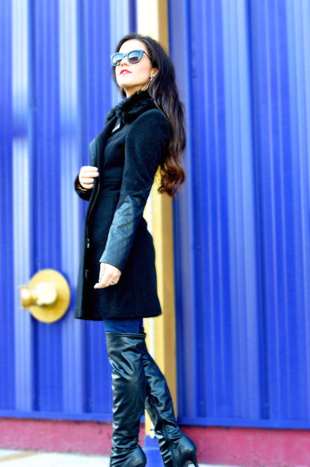 Leather and Fur Coat