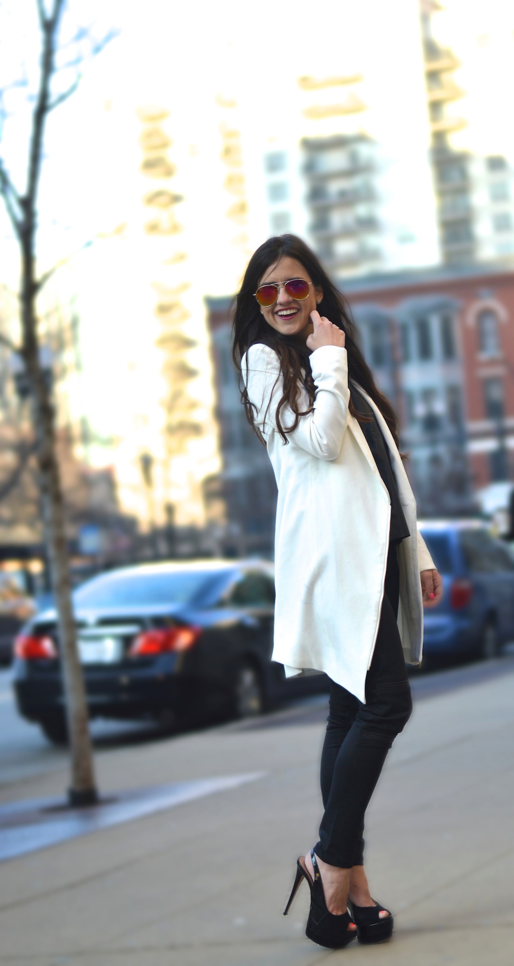Missguided white blazer