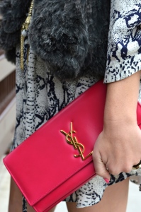 Pink Saint Laurent Clutch