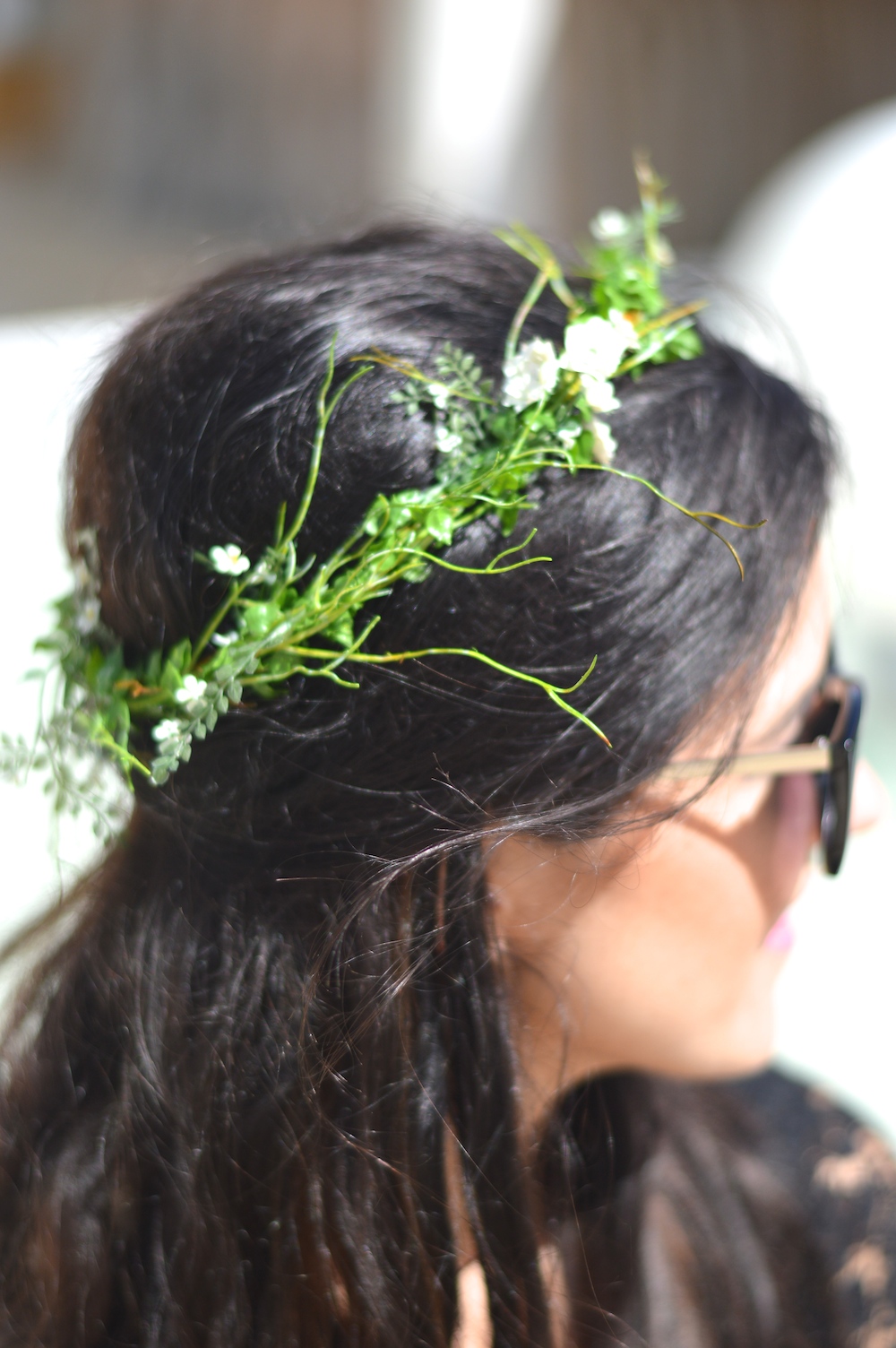 flower headband beach