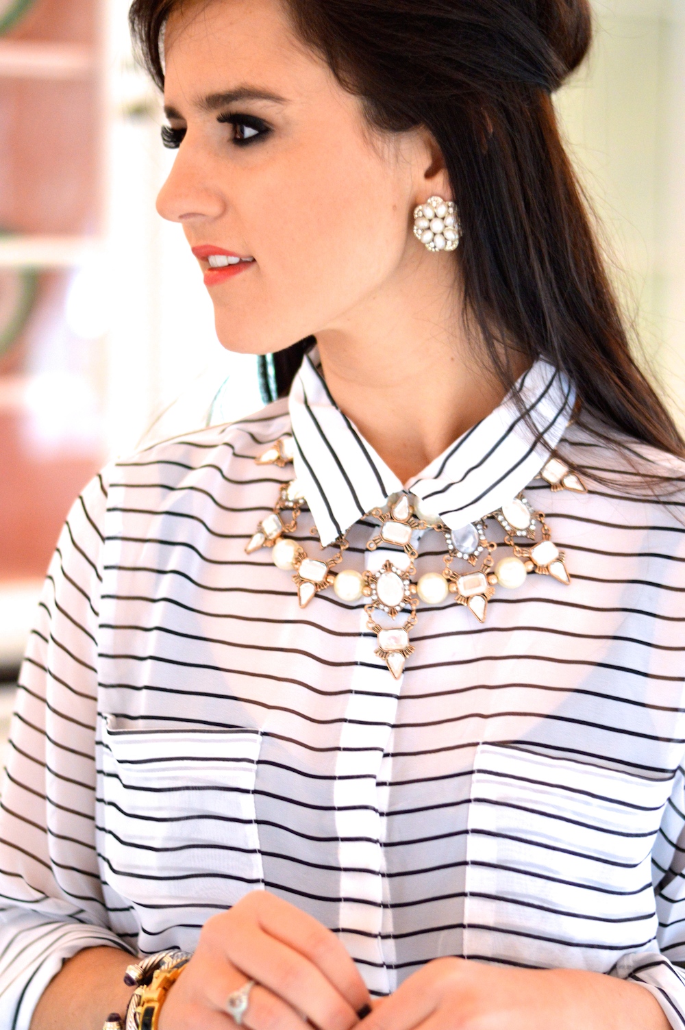 pearl statement necklace