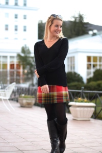preppy plaid skirt