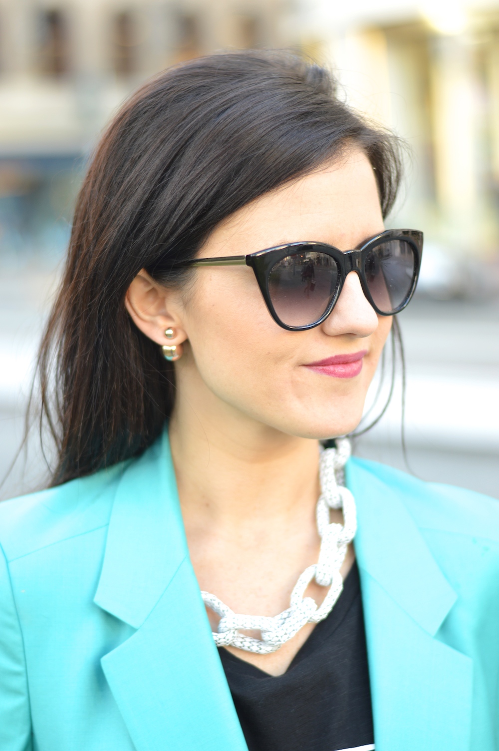 Cat Eye Black Sunglasses