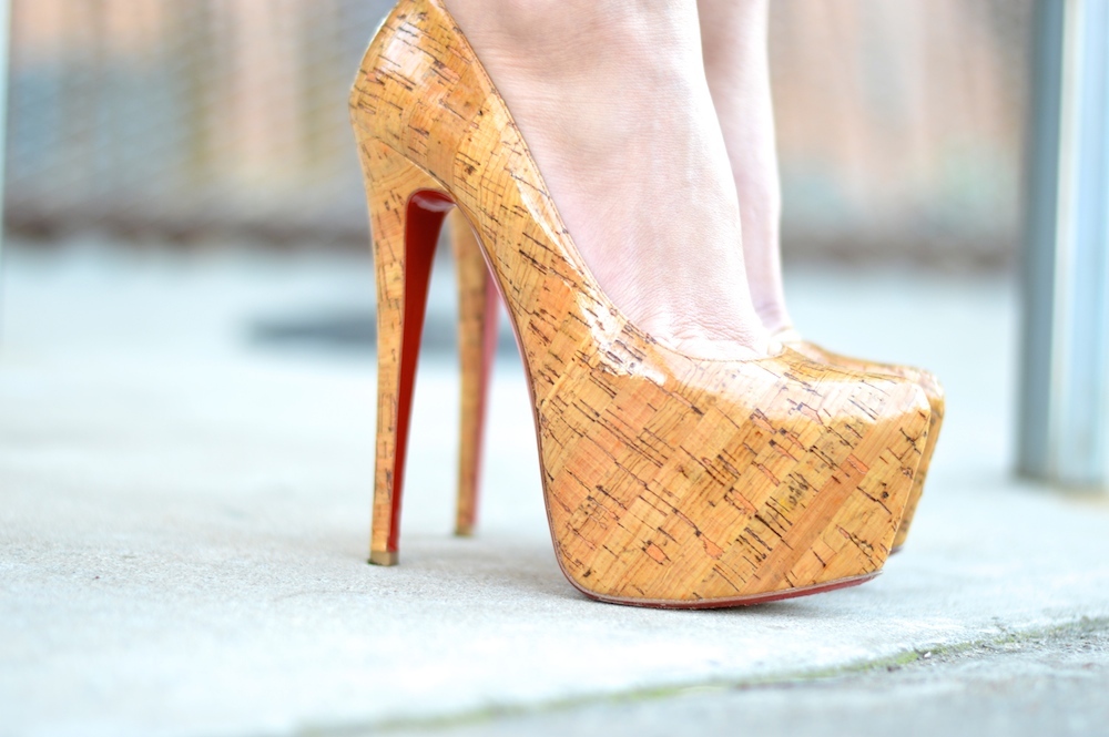 Cork Christian Louboutin Platform Pumps