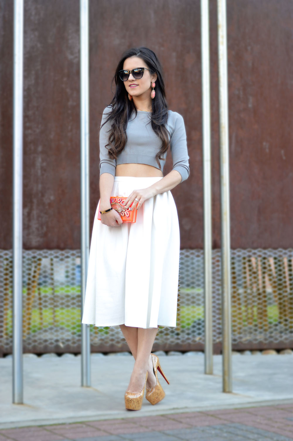 Missguided White Midi Skirt