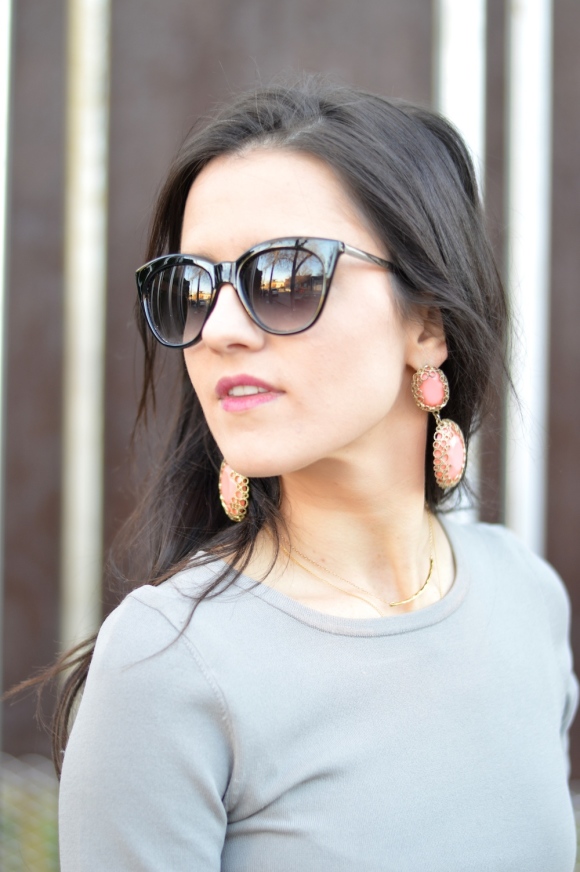 Peach Statement Earrings
