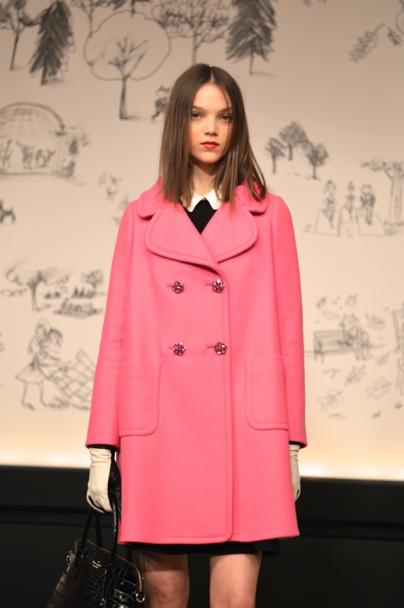 Kate Spade NYFW Pink Pea Coat