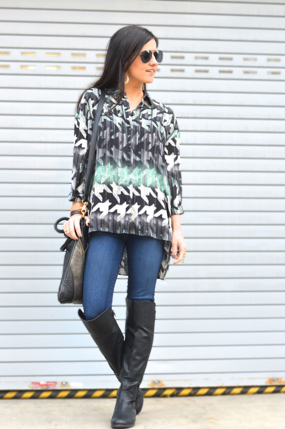 over the knee work outfit