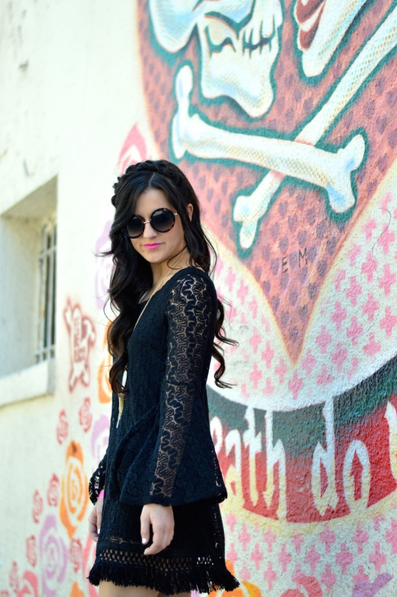 Black Crochet Dress