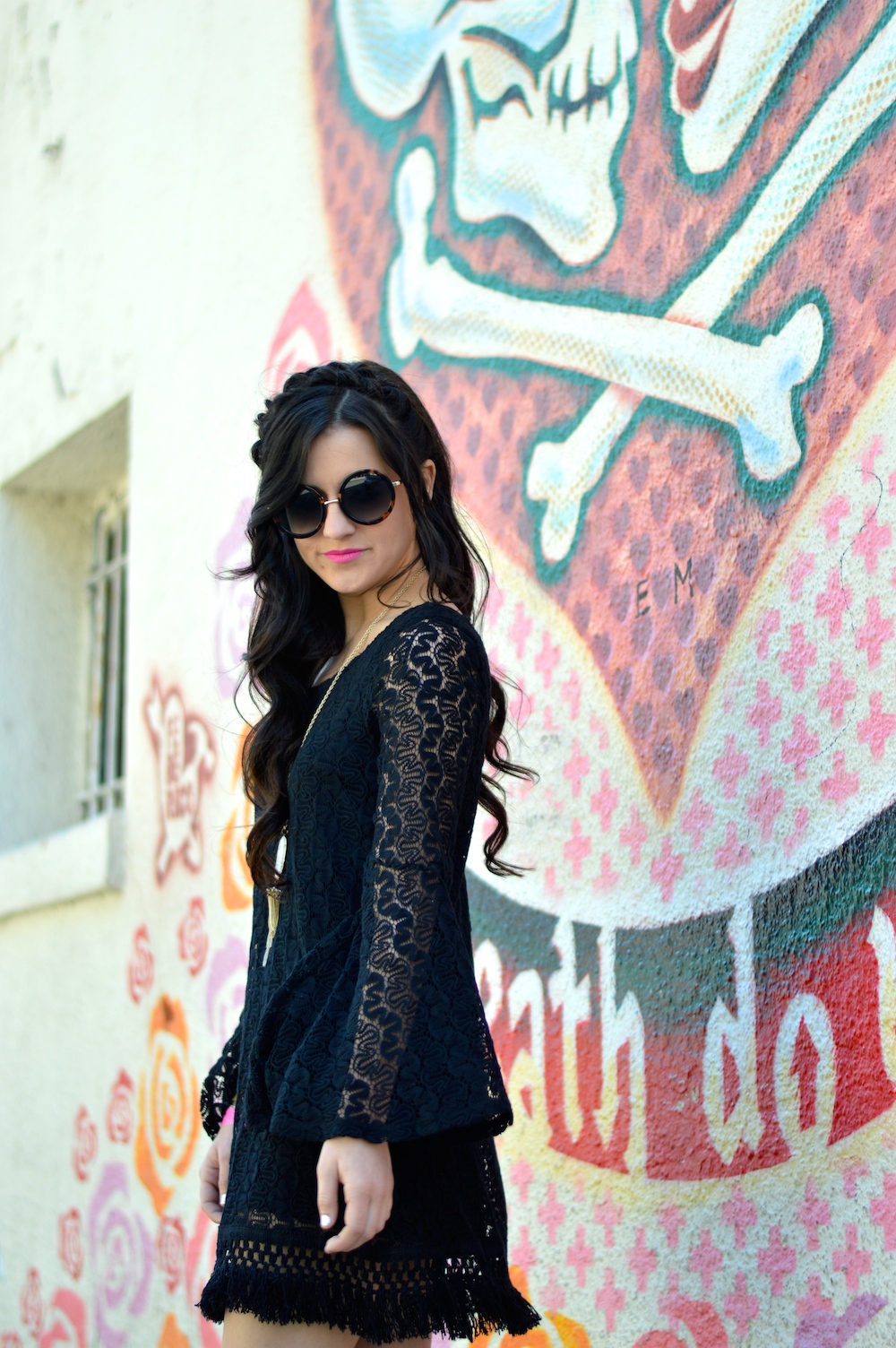 Black Crochet Dress