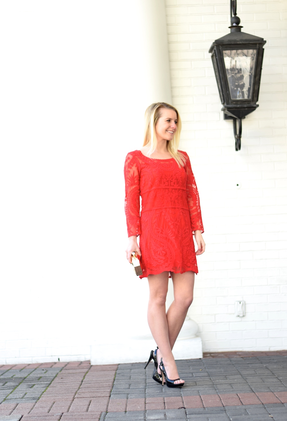 Express long sleeve lace dress