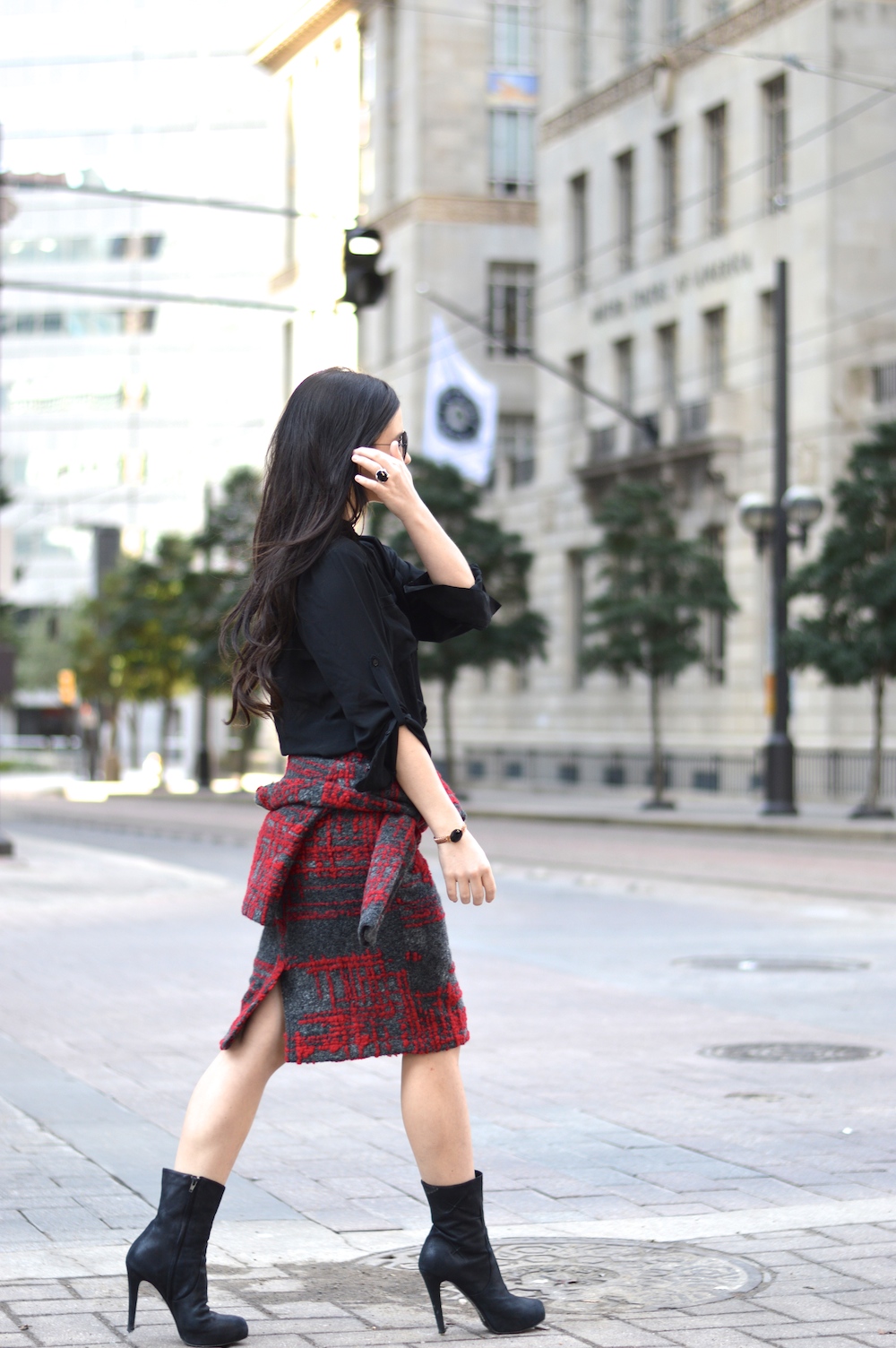 JOA sweater and skirt