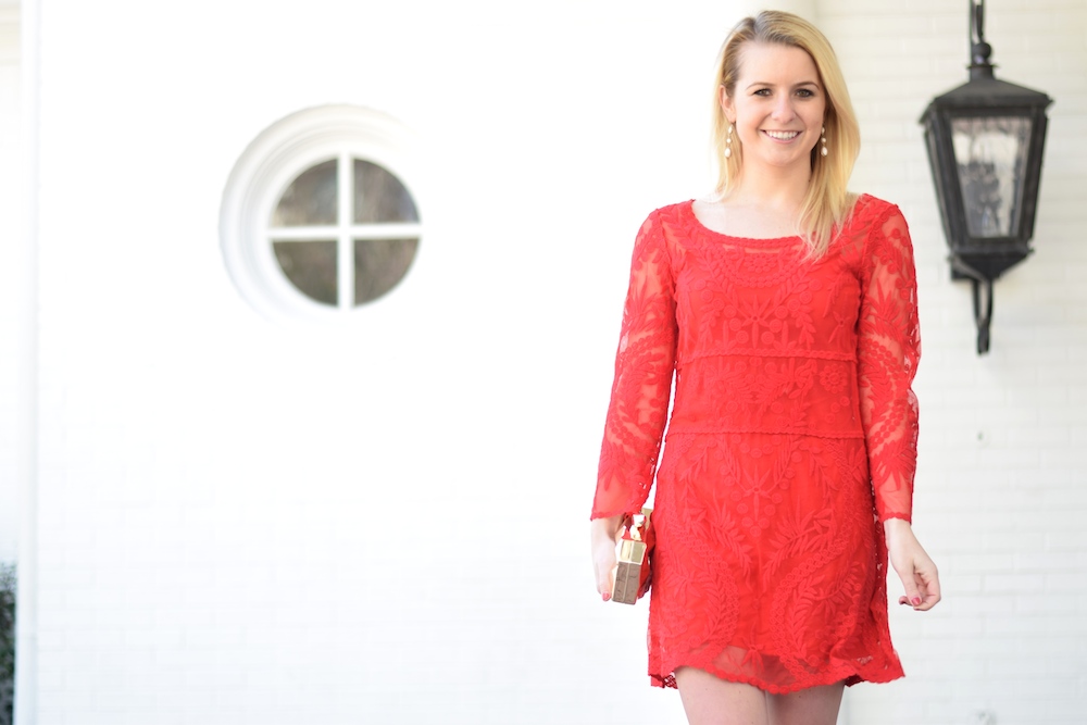 lace shift dress