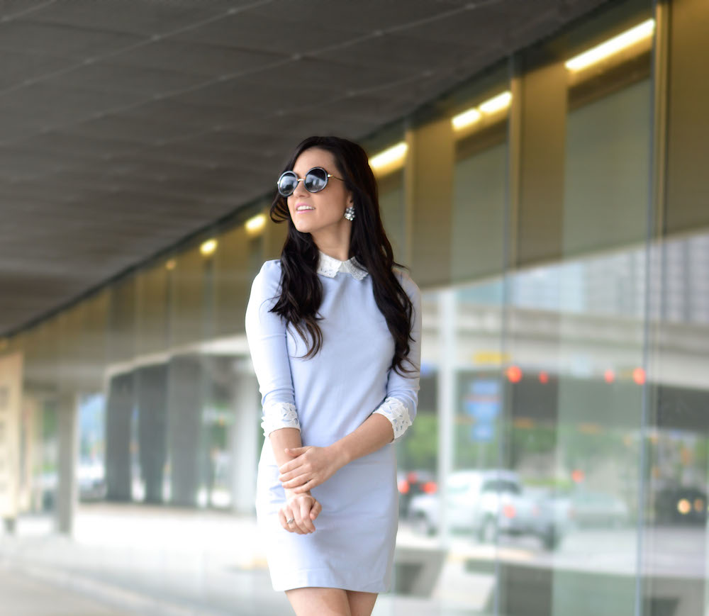 Baby blue Collar Dress