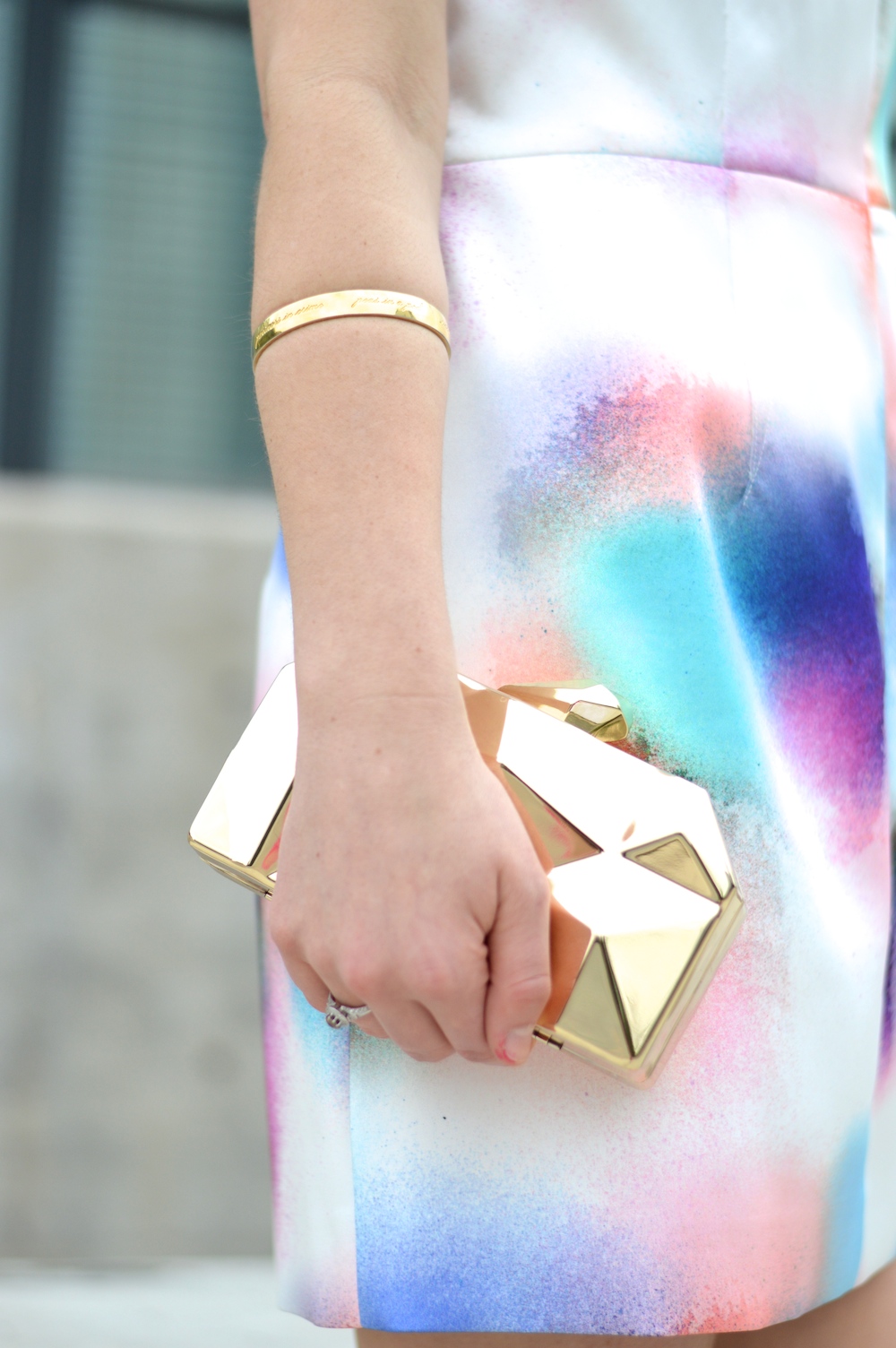 Gold Octagon Clutch