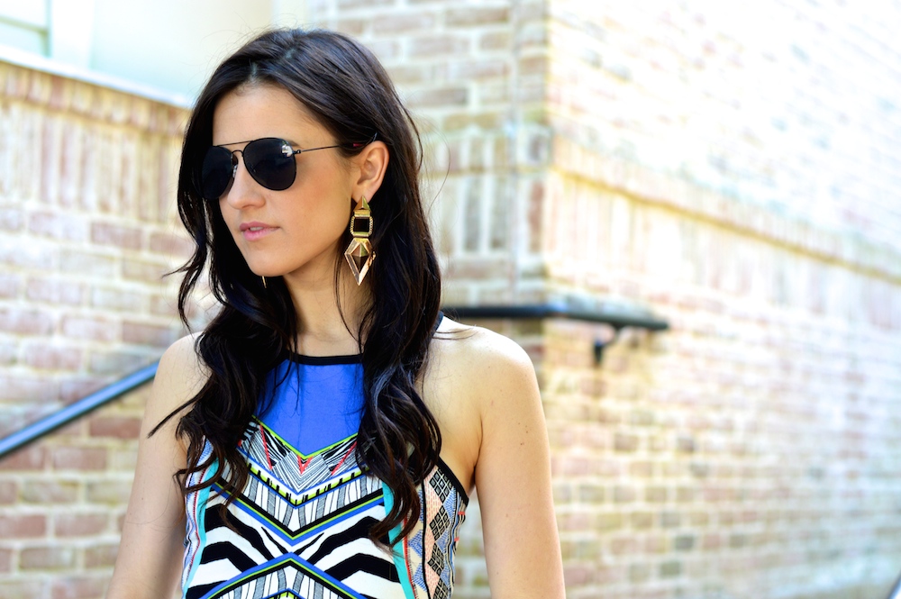POSYfour Gold Rhombus Earrings