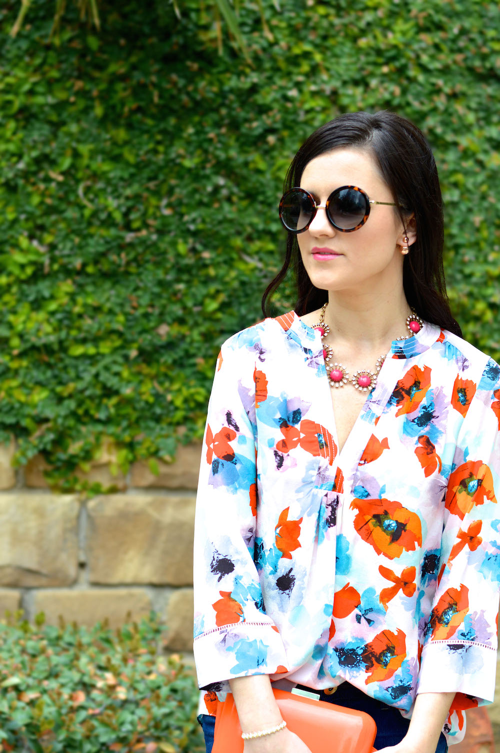 Rebecca Taylor floral silk blouse