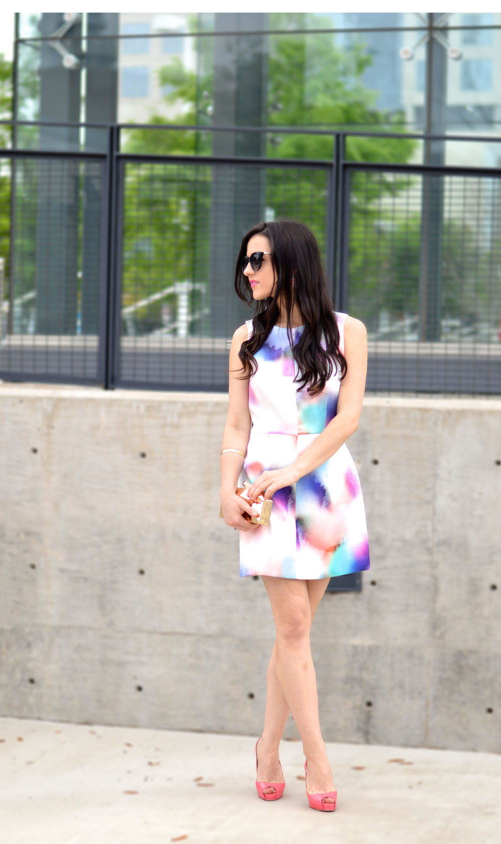 Watercolor Shift Dress