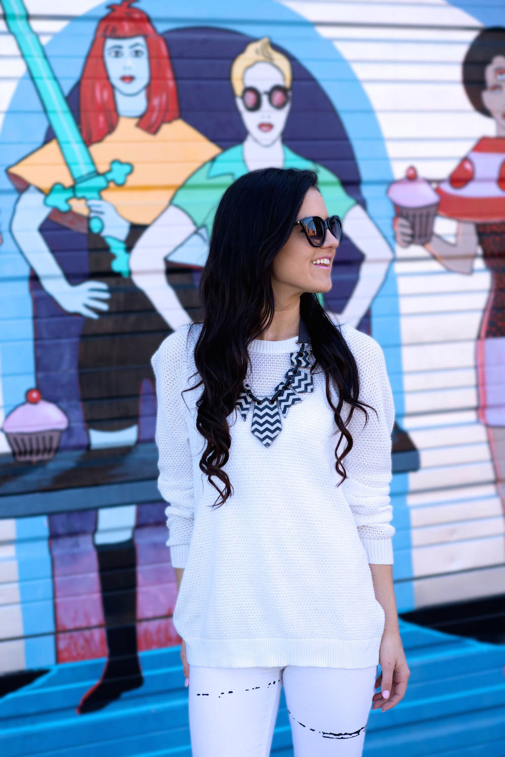 old navy white sweater
