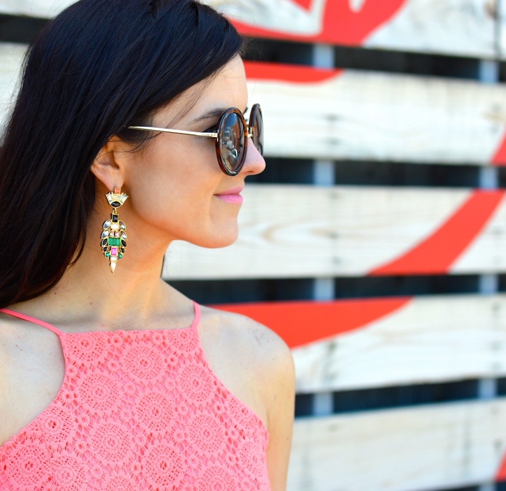 Pink Statement Earrings