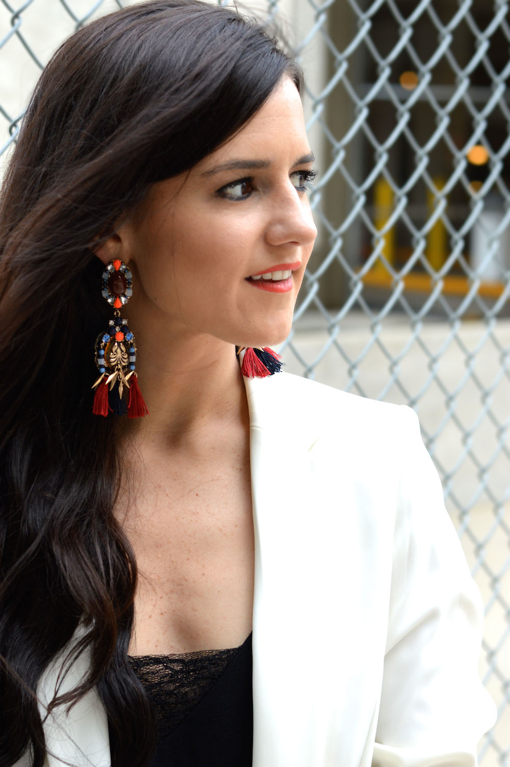 Red Tassel Earrings