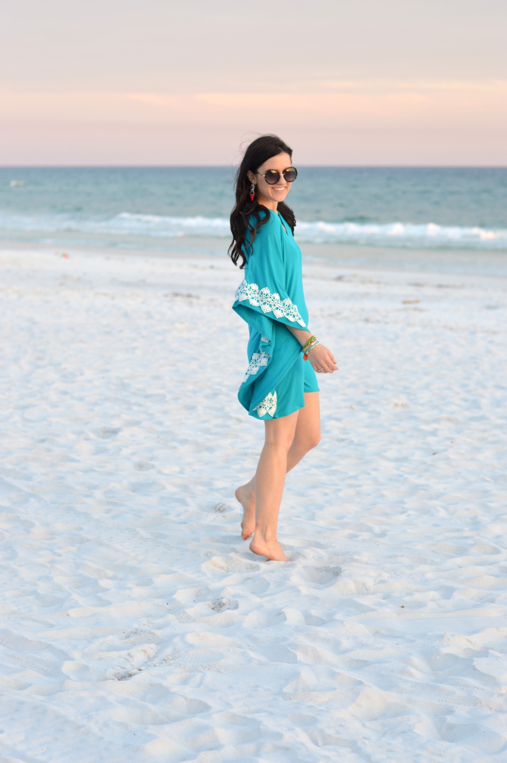 blue beach coverup