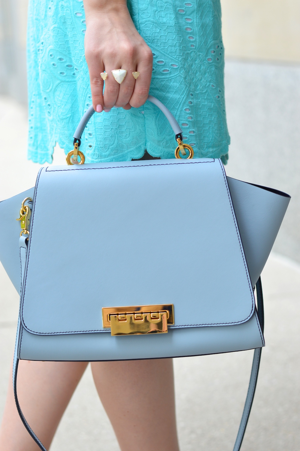 blue zac zac posen bag