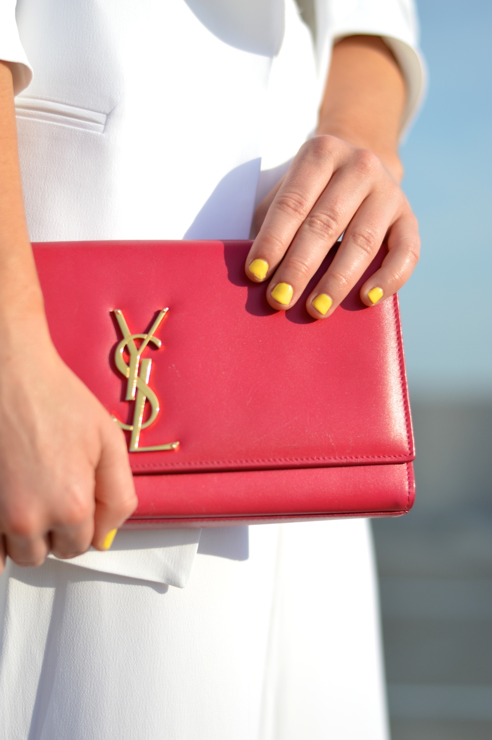 Pink Saint Laurent Clutch