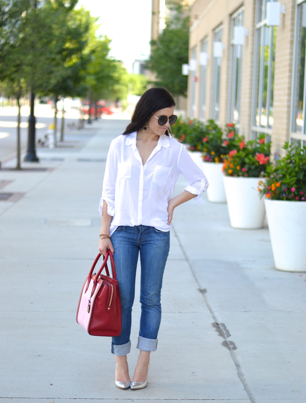 cropped jeans