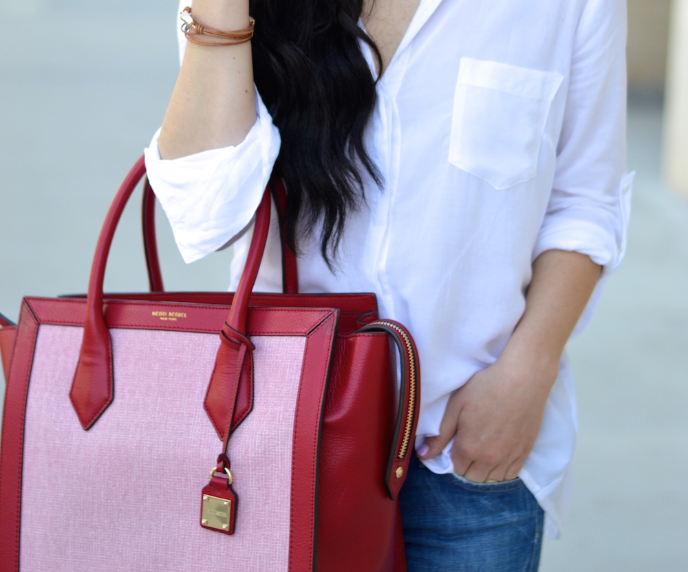 henri bendel red handbag