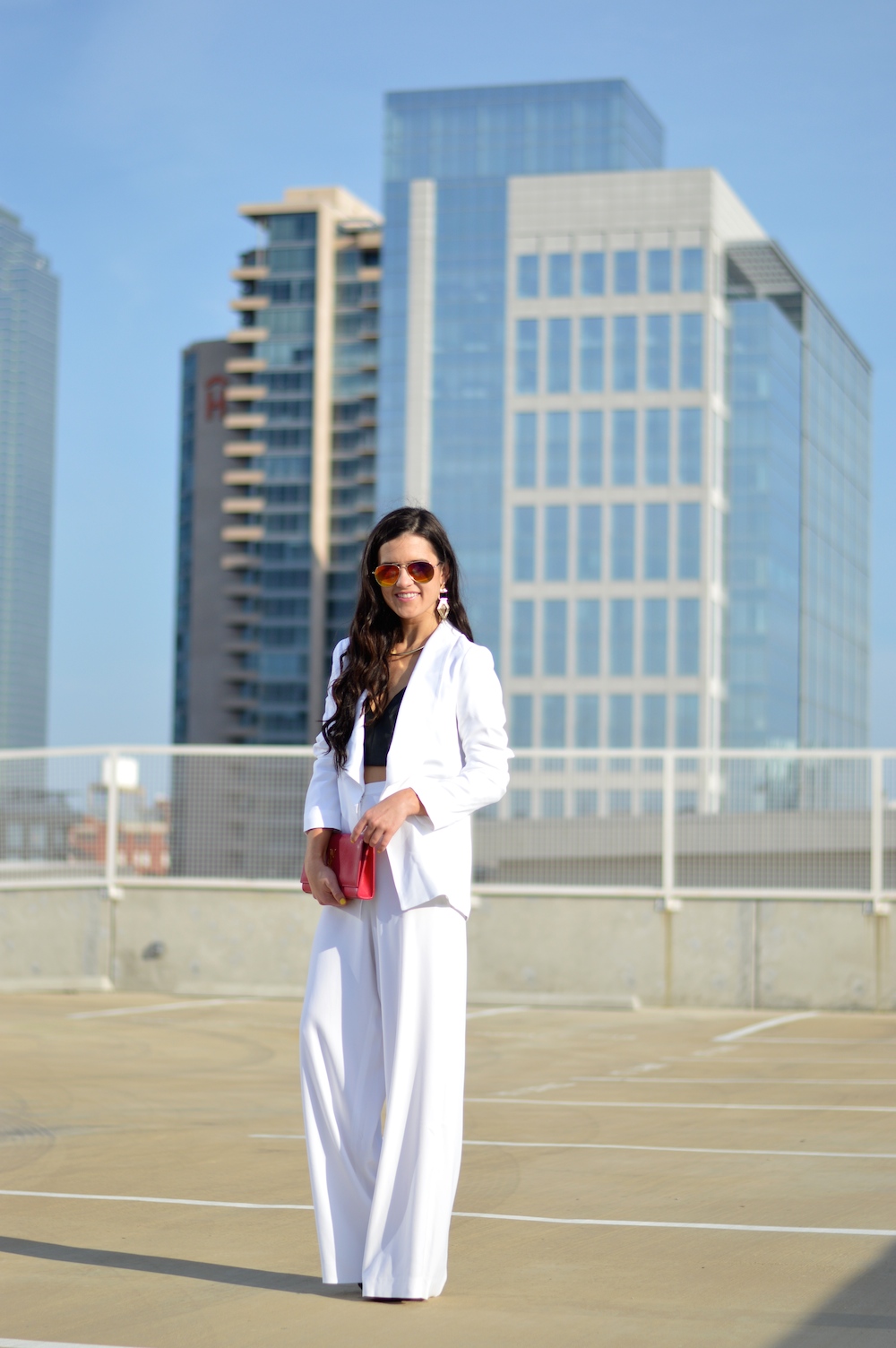 wide leg pant suit