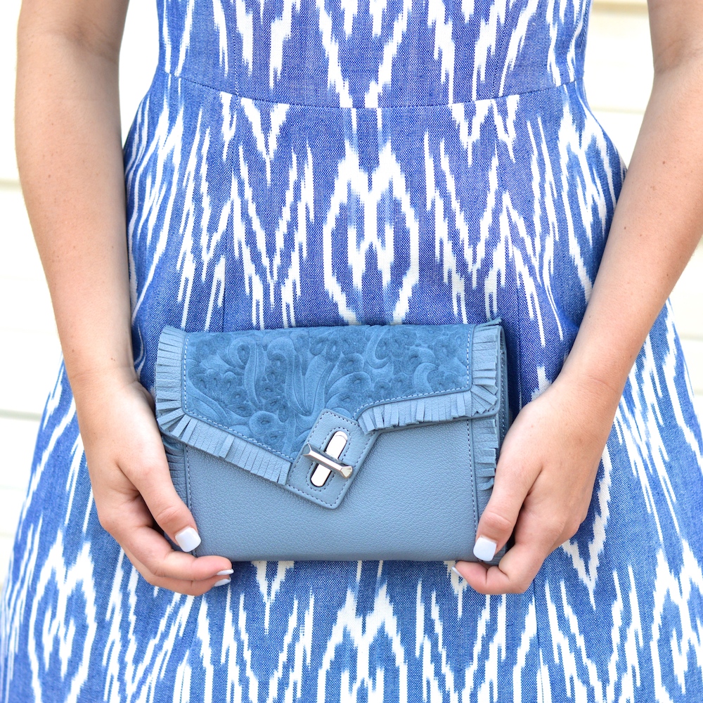 blue clutch