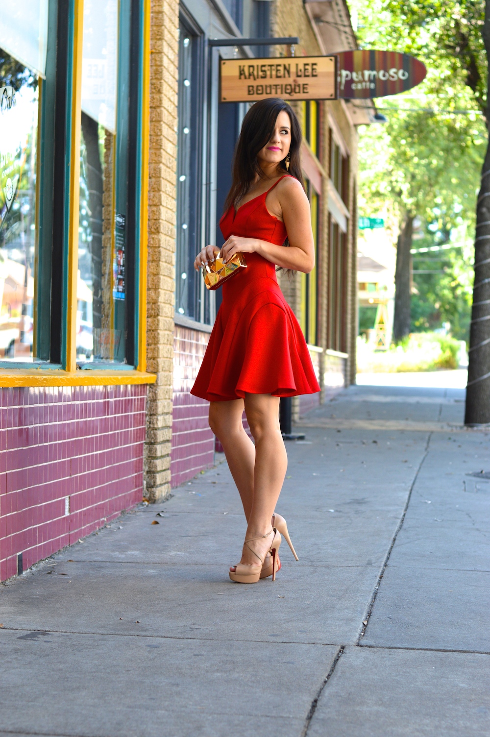 red date night dress