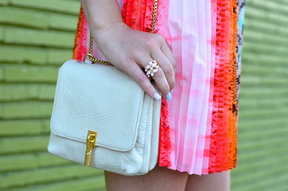 white summer purse