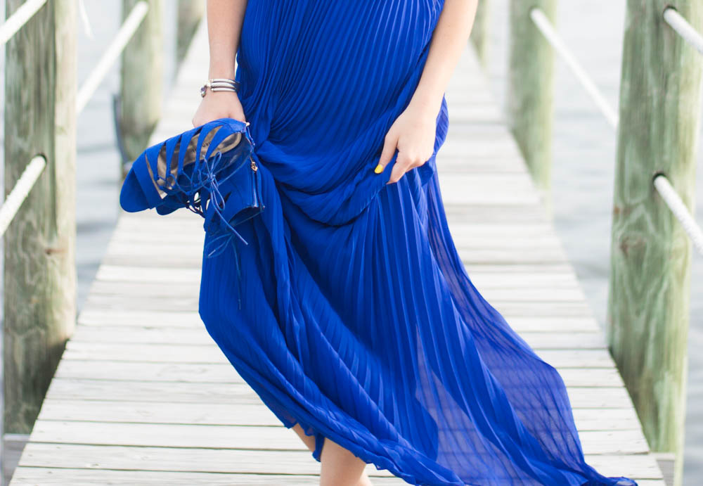 blue lace heels