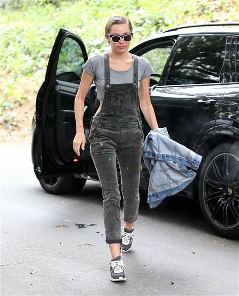 miley cyrus overalls