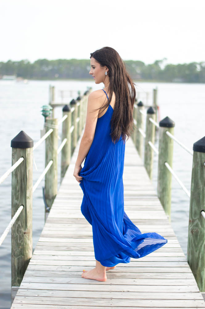royal blue maxi dress