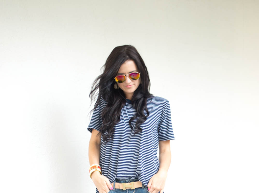 red mirror aviators