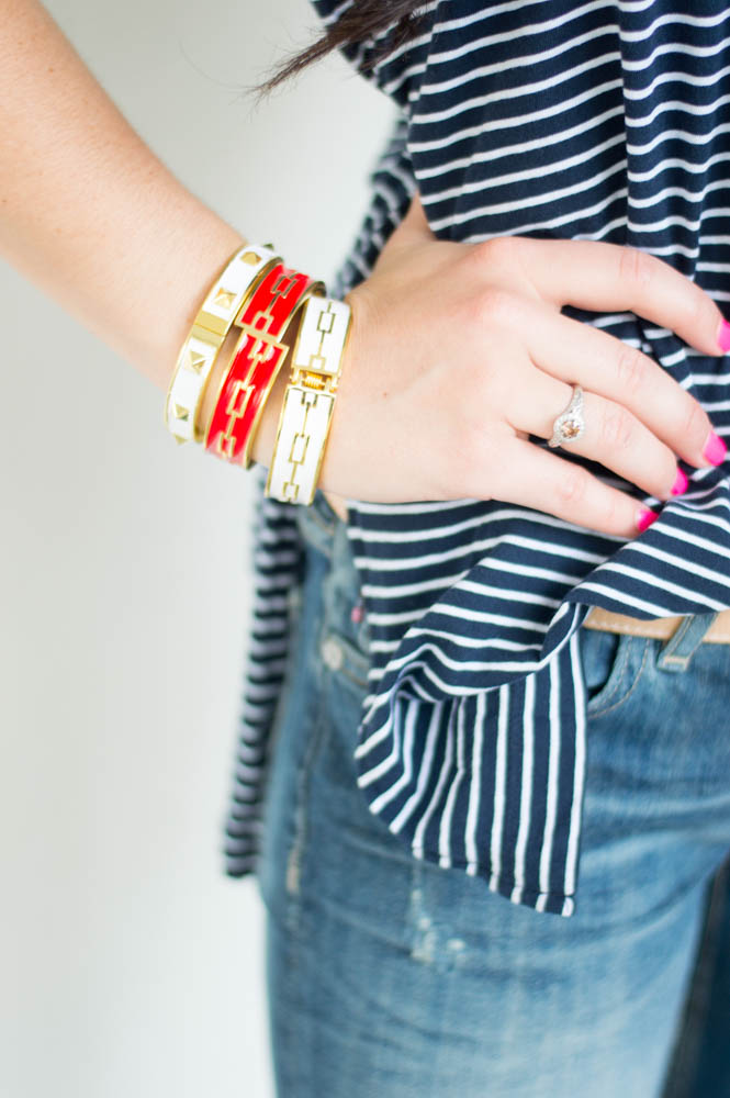 Elle Gray Enamel Bracelets