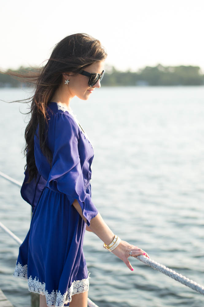blue beach coverup