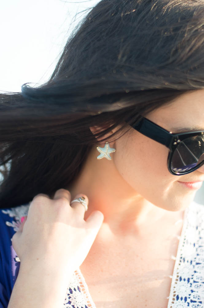 elle gray coastal enamel studs