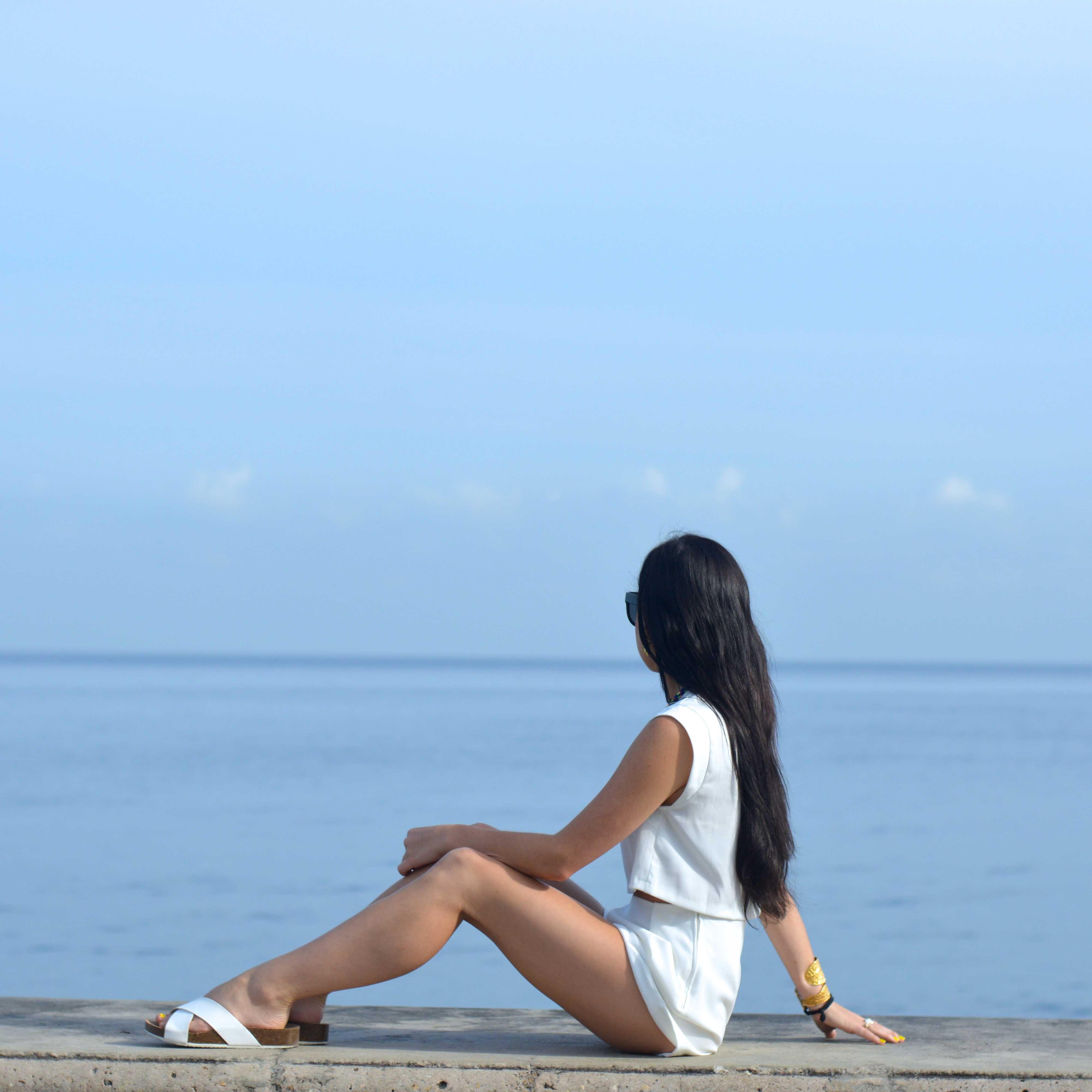 white outfit view
