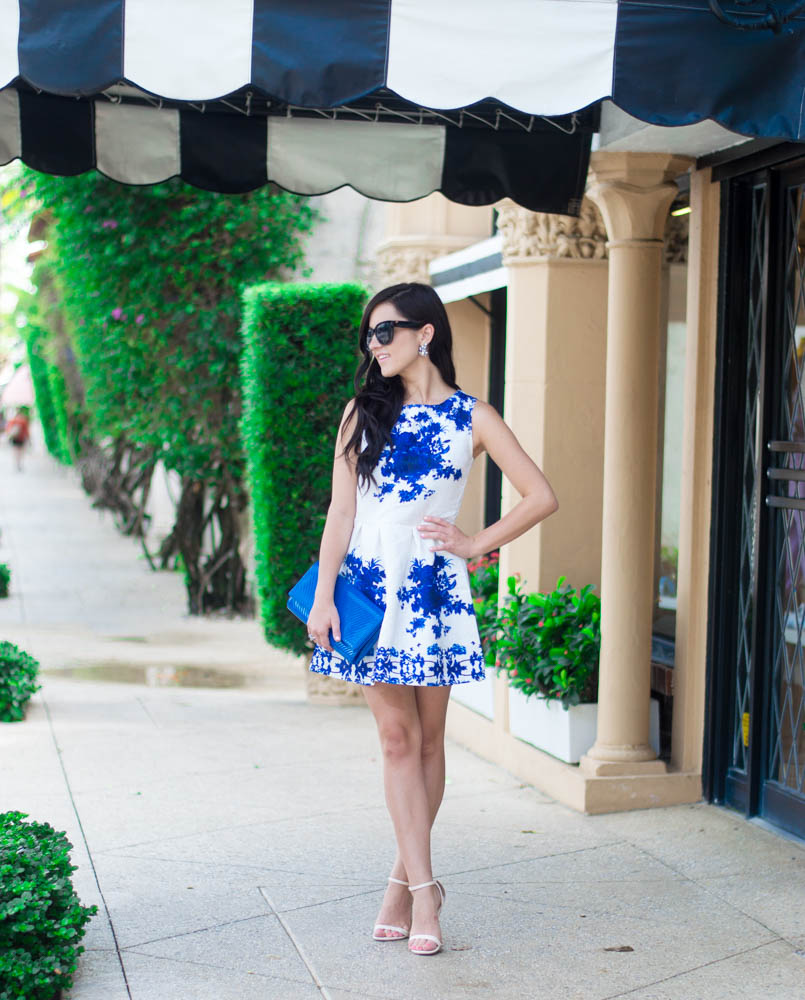 blue and white shift dress-8