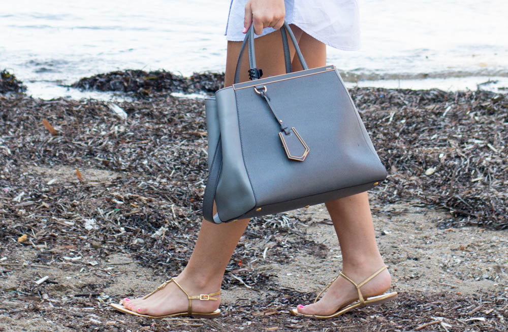 fendi gray 2jours handbag